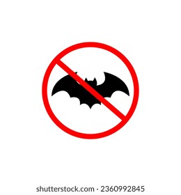 No Bats icon. illustrator vector.