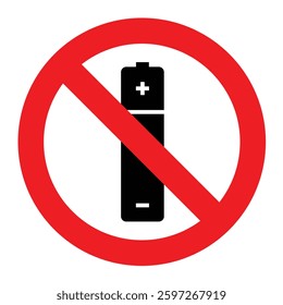 No Batteries or High Capacity Batteries Power Banks Allowed Sign