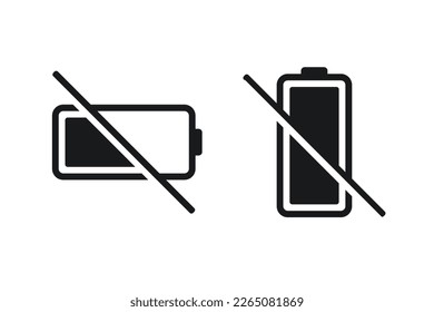 No battery icon. Illustration vector