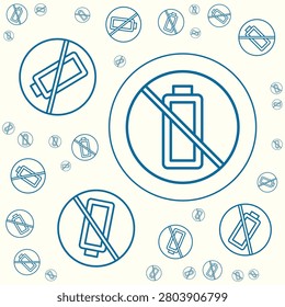 No Battery trendy vector illustration in flat style delightful background.eps