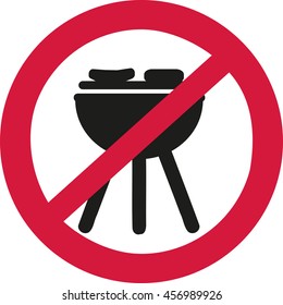 No bbq allowed - ban sign