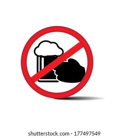 No beer sign - vector.