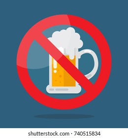 No beer symbol. Vector illustration