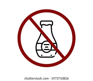 No beer vector icon.  Editable stroke. Linear style sign for use on web design and mobile apps, logo. Symbol illustration. Pixel vector graphics - Vector