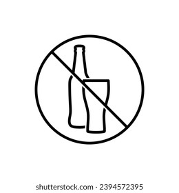  No beer vector. Not allow   beer bottle. The red circle prohibiting sing 