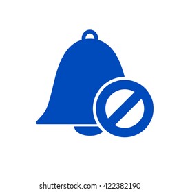 No bell icon. Prohibition sign. Stop symbol