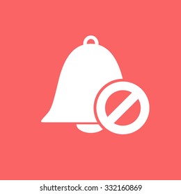 No bell icon. Red prohibition sign. Stop symbol