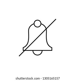 no, bell icon. Signs and symbols can be used for web, logo, mobile app, UI, UX