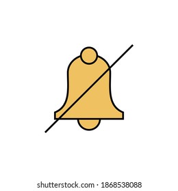 no, bell icon. Signs and symbols can be used for web, logo, mobile app, UI, UX