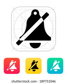 No bell icon. Vector illustration.