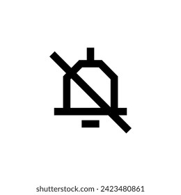 No Bell Nofication Icon Simple Line Style Vector Perfect Web and Mobile Illustration 