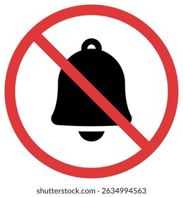 No Bell Ring Sign Icon