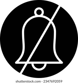 Kein Bell Vector Icon Glypy Stil