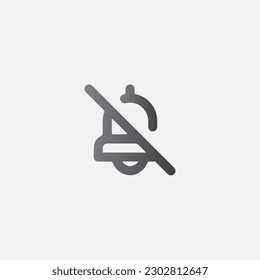 Keine Bell-Vektorsymbol-Illustration