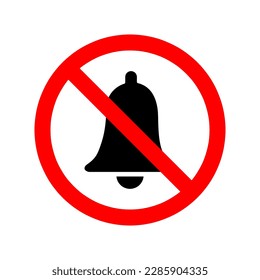 No bells icon. Stop bells icon. Vector illustration on white background..eps