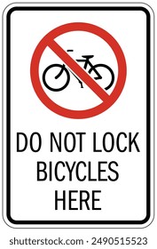 No se permiten carteles y etiquetas de bicicletas