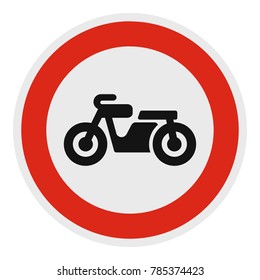 No bicycle icon. Flat illustration of no bicycle vector icon for web.
