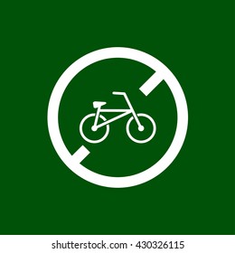 no bicycle icon. bicycle forbidden vector illustration
