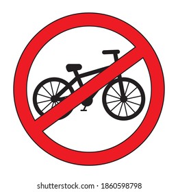 no bicycle parking symbol including bicycle vector