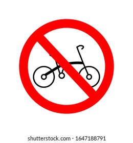 Sin signo vectorial de paseo en bicicleta.