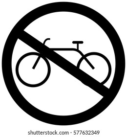 No bicycle sign