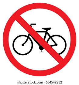No bicycle sign