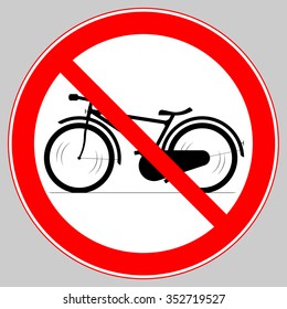no bicycle sign, prohibition Sign bicycle
