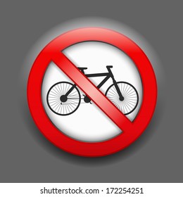 No bicycle sign, vector eps10 illustration