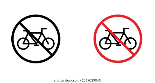 No bicycle sign vector graphic pack