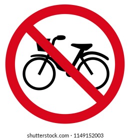 
No bicycle sign, Vector illustration.