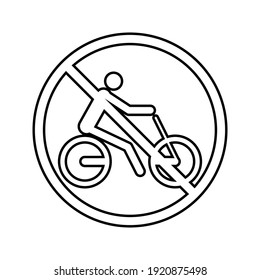 no bicycle sign. vector illustration on white background