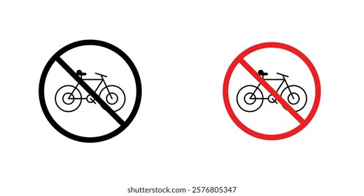 No bicycle sign vector pack for web designs