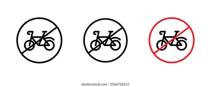 No bicycle signs vector collection pack