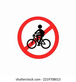 no bicycles allowed sign isolated on white background