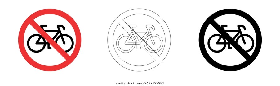 No Bicycles Allowed in vector format.