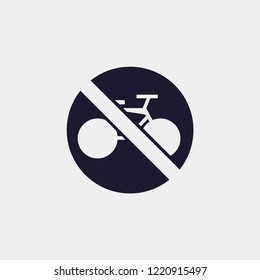 no bike icon, Vector illustration