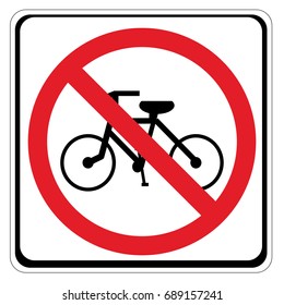 No bikes allowed sign