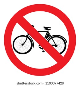 no biking vector icon