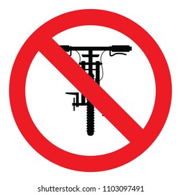 no biking vector icon