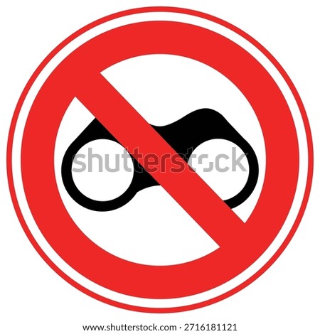 No Binoculars Vector icon which can easily modify or edit

