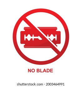 No blade sign isolated on white background vector illustration.