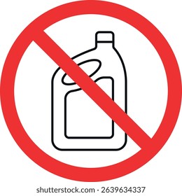 No bleach icon. Bleach not allowed sign Forbidden signs and symbols.