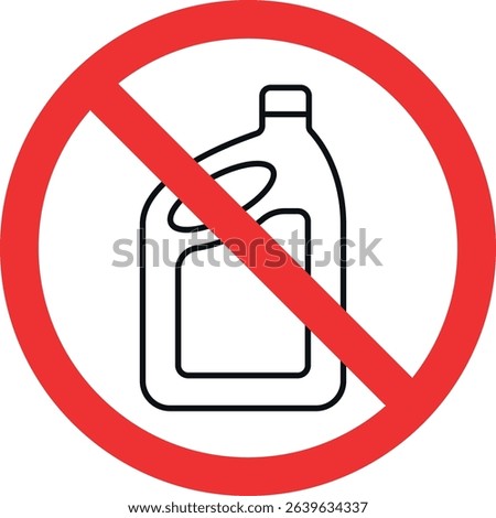 No bleach icon. Bleach not allowed sign Forbidden signs and symbols.