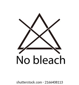 No Bleach Sign. Laundry Sign. Vector.