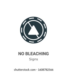 No bleaching glyph icon vector on white background. Flat vector no bleaching icon symbol sign from modern signs collection for mobile concept and web apps design.