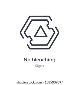 no bleaching outline icon. isolated line vector illustration from signs collection. editable thin stroke no bleaching icon on white background