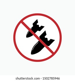 No Bomb Icon - Vector, Sign and Symbol for Design, Presentation, Website or Apps Elements.