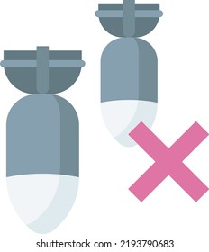 no bomb vector on white background. isolated Vector icon