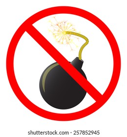  No Bomb or No Weapon Sign