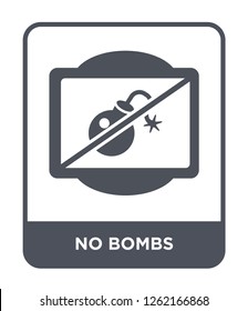 no bombs icon vector on white background, no bombs trendy filled icons from Traffic signs collection, no bombs simple element illustration